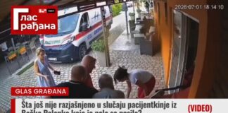 Pad žene sa nosila u Bačkoj Palanci